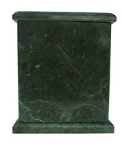 Load image into Gallery viewer, Large/Adult 230 Cubic Inches Green Evermore Natural Marble Urn for Ashes

