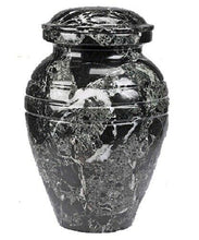 Load image into Gallery viewer, Black Natural Solid Marble Infant/Child/Pet Size Funeral Cremation Urn With Box
