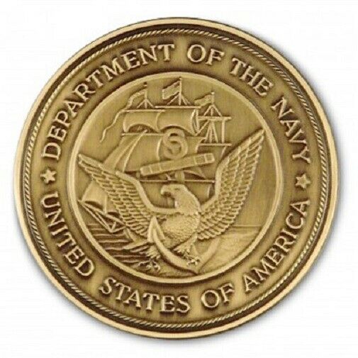 US Navy Brass Medallion - 2.5 Inch Diameter