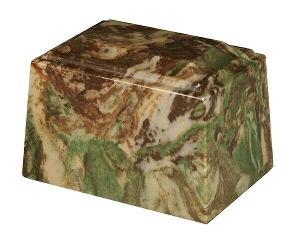 Small/Keepsake 2 Cubic Inch Camo Tuscany Cultured Marble Cremation Urn for Ashes