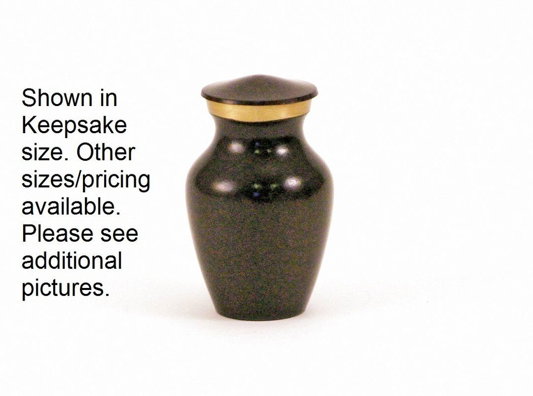 New,Solid Brass Set of 4 MAUS Earth Keepsake Cremation Urns,5 Cubic Inches each