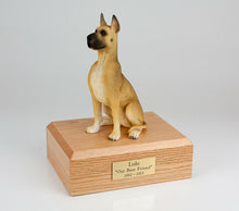 Load image into Gallery viewer, Great Dane, Fawn Pet Funeral Cremation Urn Available in 3 Diff Colors &amp; 4 Sizes
