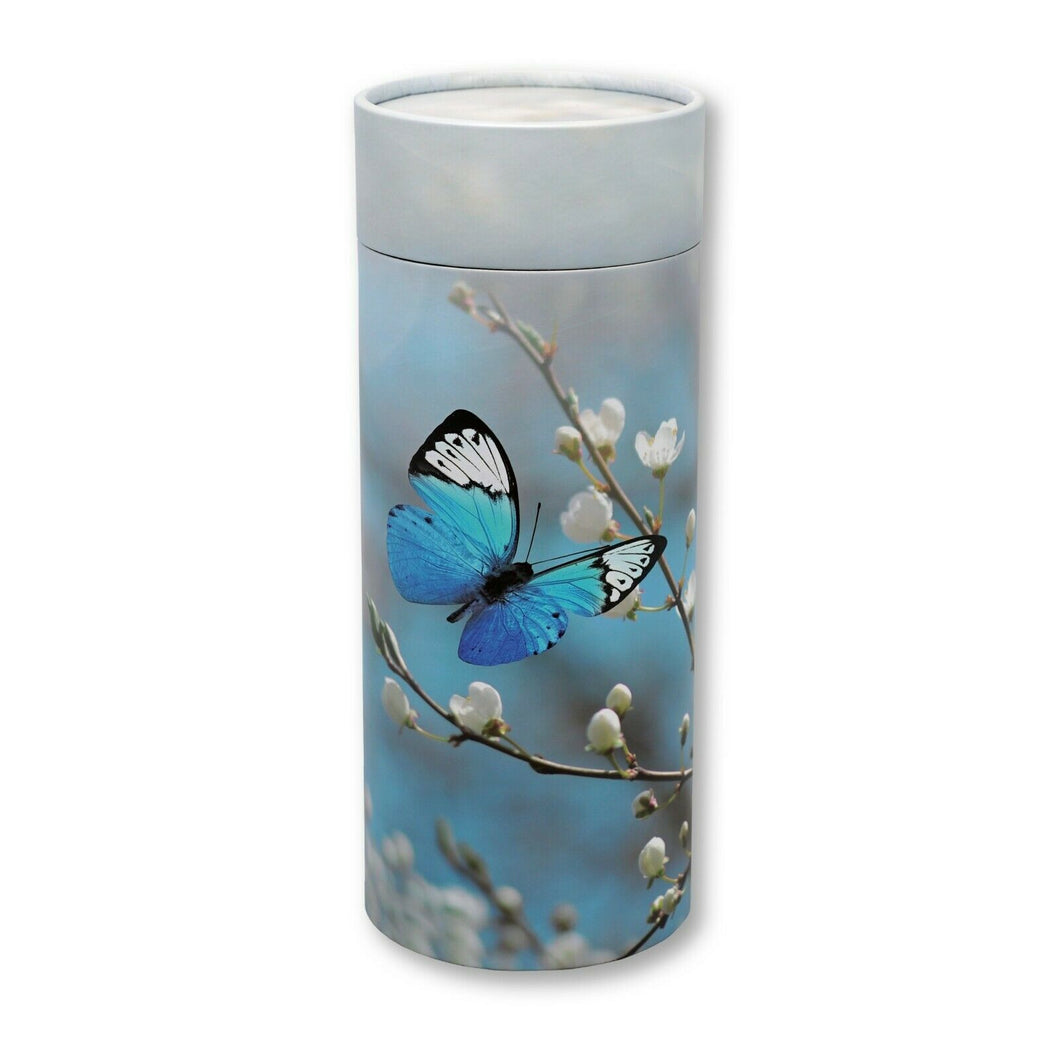 Biodegradable Butterfly Eco Friendly Adult Ash Scattering Tube Cremation Urn