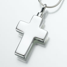 Load image into Gallery viewer, Sterling Silver Large Cross Memorial Jewelry Pendant Funeral Cremation Urn

