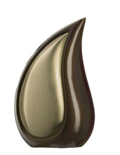 Load image into Gallery viewer, Tear-Drop Keepsake, Solid Brass Funeral Cremation Urn, 3 Cubic Inches
