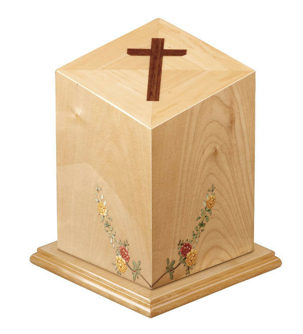 Large/Adult 210 Cubic Inches Cherry Wood Cremation Urn for Ashes
