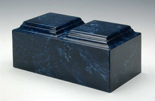 Classic Marble Navy Companion Funeral Cremation Urn, 420 Cubic Inch TSA Approved