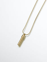 Load image into Gallery viewer, Bronze Cylinder Memorial Pendant Funeral Cremation Urn
