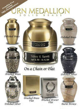 Load image into Gallery viewer, Large/Adult 200 Cubic In. University Of Iowa Hawkeye Metal Funeral Cremation Urn
