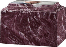 Load image into Gallery viewer, Large/Adult 225 Cubic Inch Tuscany Merlot Cultured Marble Portrait Cremation Urn
