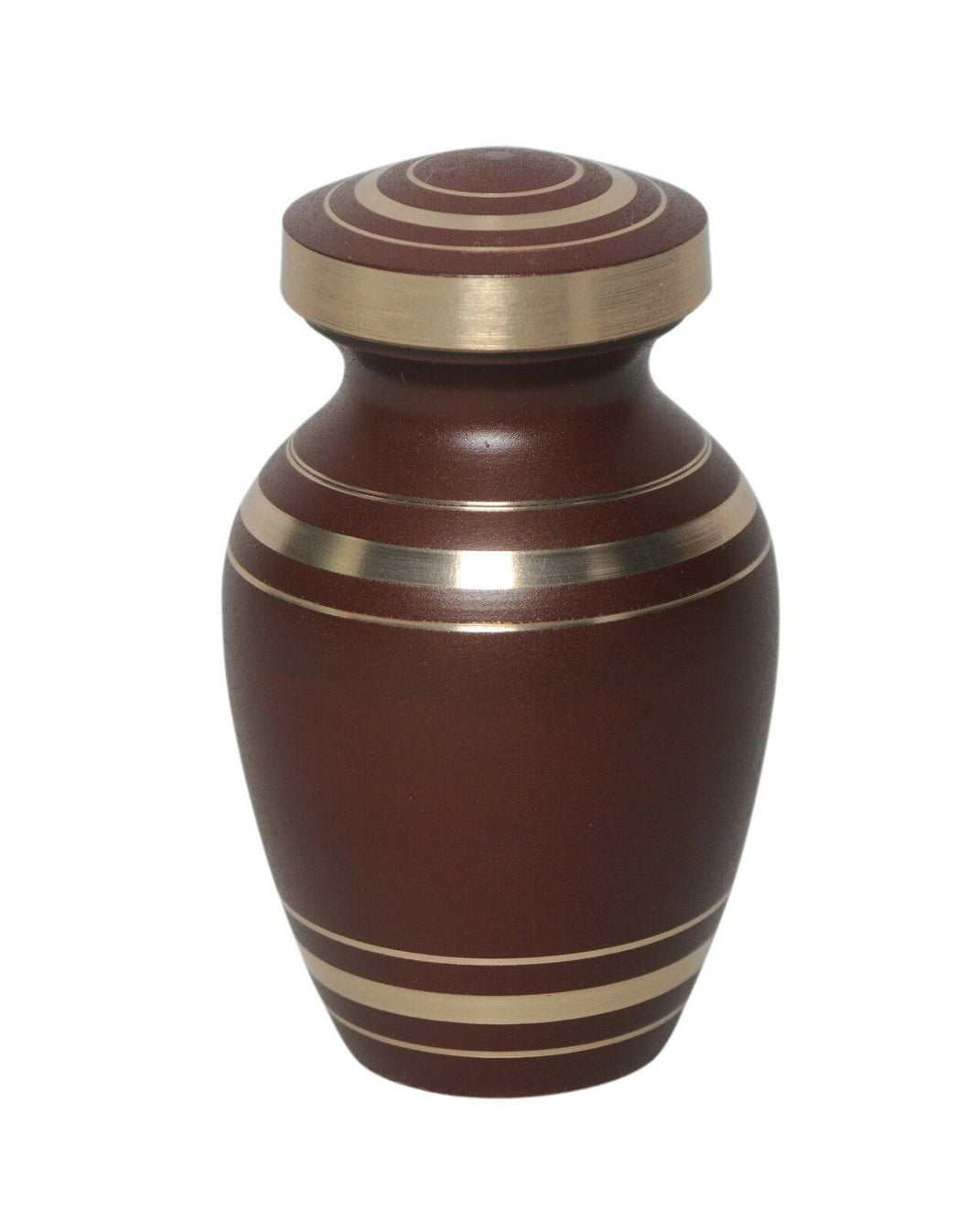 Small/Keepsake 3 Cubic Inches Burgundy/Red Brass Funeral Cremation Urn