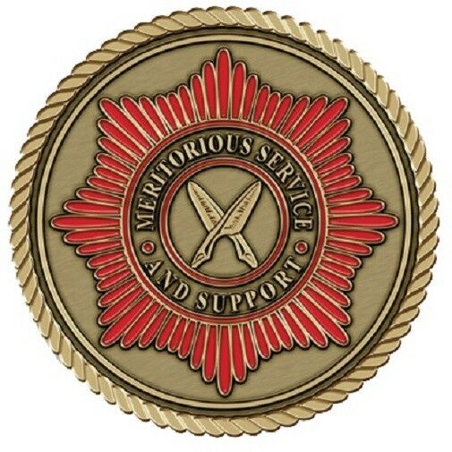 Secretarial Medallion for Box Cremation Urn/Flag Case - 2 Inch Diameter
