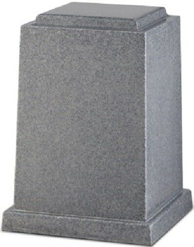 Large 225 Cubic Inch Windsor Elite Military Gray Cultured Granite Cremation Urn