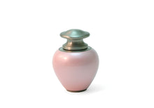 Load image into Gallery viewer, Heart Keepsake Brass Pink Funeral Cremation Urn for Ashes, 3 Cubic Inches
