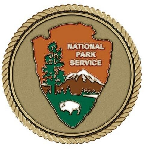 National Park Service Medallion for Box Cremation Urn/Flag Case - 3