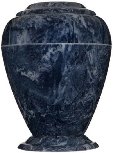 Large 235 Cubic Inch Georgian Vase Midnight Blue Cultured Marble Cremation Urn