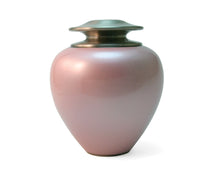 Load image into Gallery viewer, Heart Keepsake Brass Pink Funeral Cremation Urn for Ashes, 3 Cubic Inches
