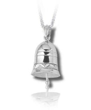 Load image into Gallery viewer, Sterling Silver Angel&#39;s Bell Funeral Cremation Urn Pendant for Ashes w/Chain

