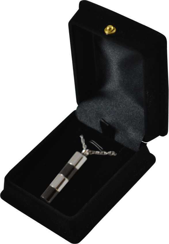 Silver and Black Capsule Pendant Urn w/20