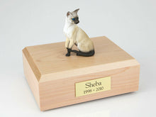 Load image into Gallery viewer, Siamese Cat Figurine Pet Cremation Urn Available in 3 Different Colors &amp; 4 Sizes
