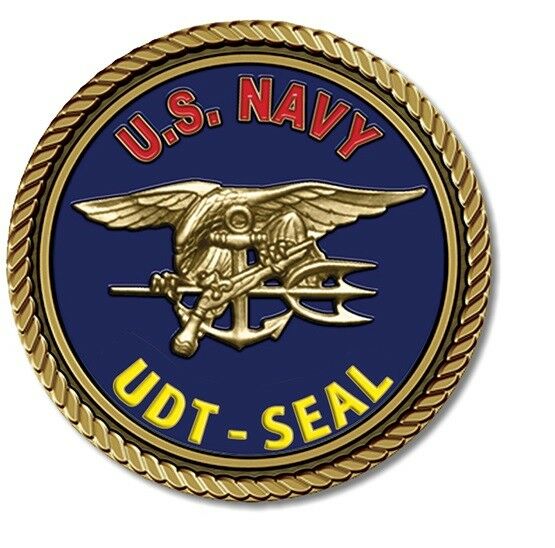 Navy Seal Medallion for Box Cremation Urn/Flag Case - 4 Inch Diameter