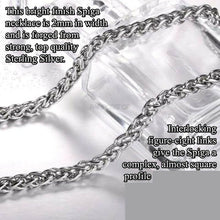 Load image into Gallery viewer, Sterling Silver Swirl Border Cross Funeral Cremation Urn Pendant with Chain
