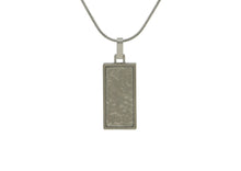 Load image into Gallery viewer, Stainless Steel Pewter Textured Rectangle Cremation Pendant w/chain
