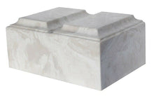 Load image into Gallery viewer, Extra Large Companion Cremation Urn For Ashes Cultured Marble White Tuscany
