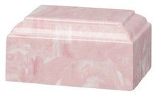 Load image into Gallery viewer, Small/Keepsake 22 Cubic Inch Pink Tuscany Cultured Marble Funeral Cremation Urn
