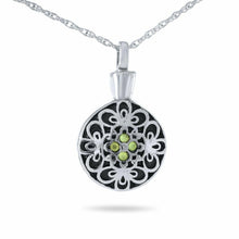 Load image into Gallery viewer, Spring Floral Stainless Steel Pendant/Necklace Funeral Cremation Urn for Ashes

