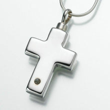Load image into Gallery viewer, Sterling Silver Cross Micro Picture Lens Memorial Jewelry Pendant
