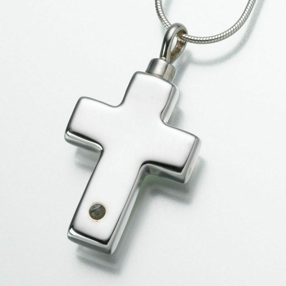 Sterling Silver Cross Micro Picture Lens Memorial Jewelry Pendant