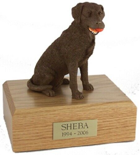 Labrador Chocolate Figurine Dog Pet Cremation Urn Avail in 3 Diff Colors 4 Sizes
