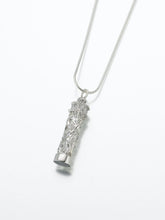 Load image into Gallery viewer, Chromate Sterling Silver Filigree Cylinder Jewelry Pendant Funeral Cremation Urn
