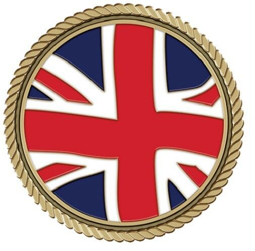 British Flag Medallion for Box Cremation Urn/Flag Case - 3 Inch Diameter