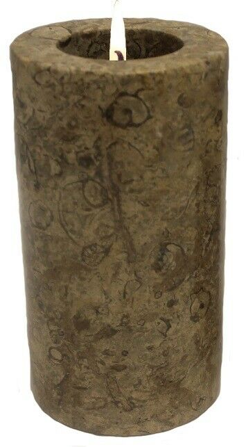 Small/Keepsake 9.5 Cubic Inch Fossil Stone Tea Light  Marble Cremation Urn