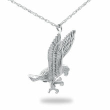 Load image into Gallery viewer, Small/Keepsake Silver Eagle Pendant Funeral Cremation Urn for Ashes
