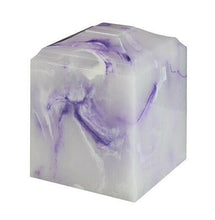 Load image into Gallery viewer, Small/Keepsake 45 Cubic Inch Purple Onyx Cultured Onyx Cremation Urn for Ashes
