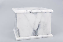 Load image into Gallery viewer, Small/Keepsake 0.2 Cubic Inches White Natural Marble Companion Cremation Urn
