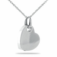 Load image into Gallery viewer, Brass &amp; Sterling Silver Love Heart Pendant/Necklace Cremation Urn for Ashes
