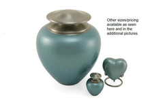 Load image into Gallery viewer, Keepsake Brass Green Funeral Cremation Urn for Ashes, 5 Cubic Inches
