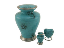 Load image into Gallery viewer, Large Funeral Cremation Urn for ashes, 200 Cubic Inches - Glenwood Blue Marble
