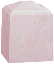 Load image into Gallery viewer, Small/Keepsake 45 Cubic Inch Pink Cultured Marble Cremation Urn for Ashes
