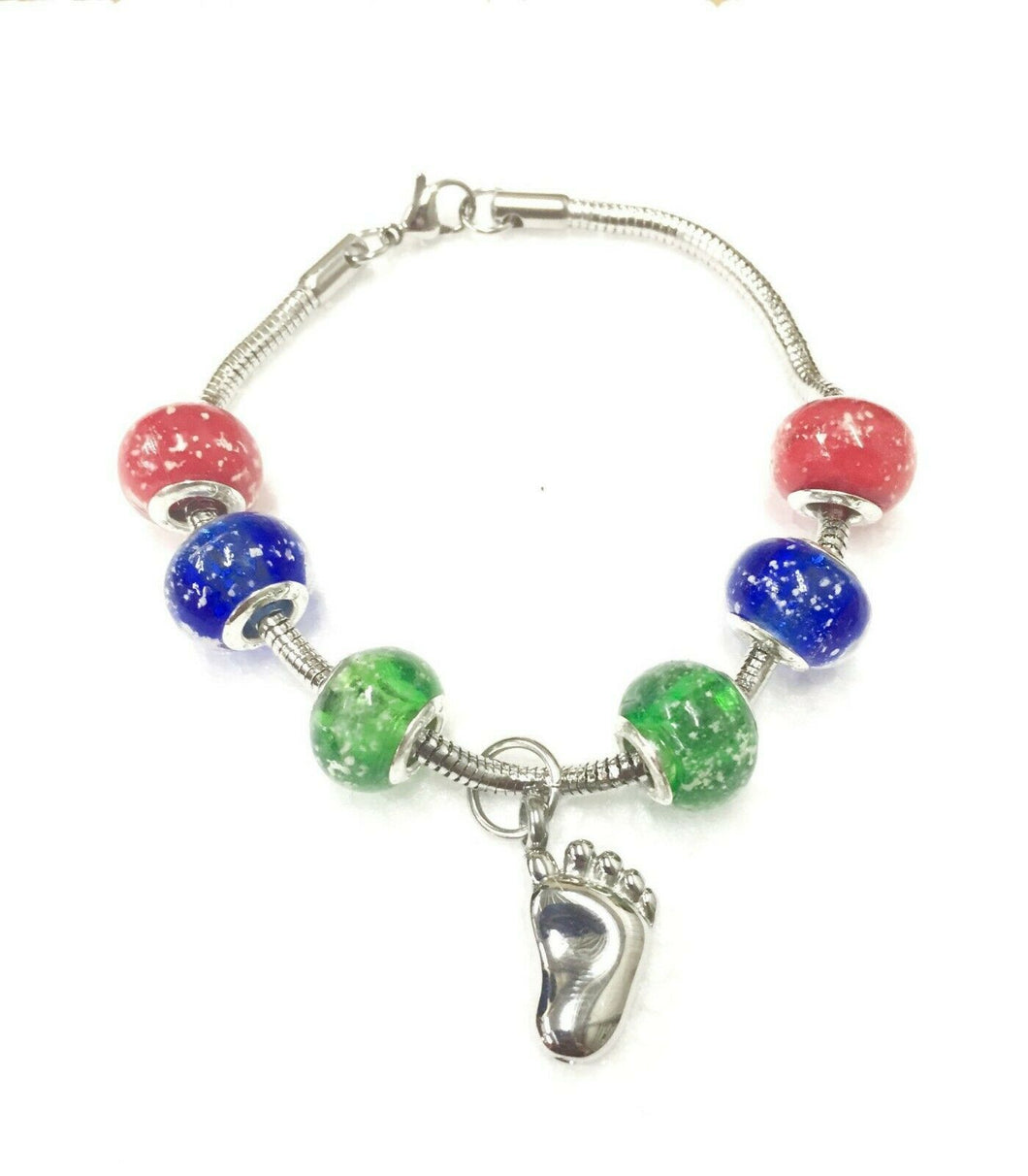 Fantastic Fall Murano Bead Cremation Bracelet Funeral Cremation Urn for Ashes