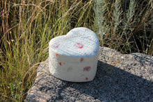 Load image into Gallery viewer, Biodegradable,Eco-Friendly Floral Heart Oversize/Companion Cremation Urn, 360 CI
