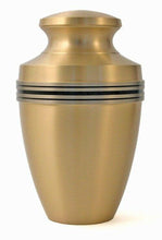 Load image into Gallery viewer, Adult 200 Cubic Inch Brass Bronze Funeral Cremation Urn for Ashes
