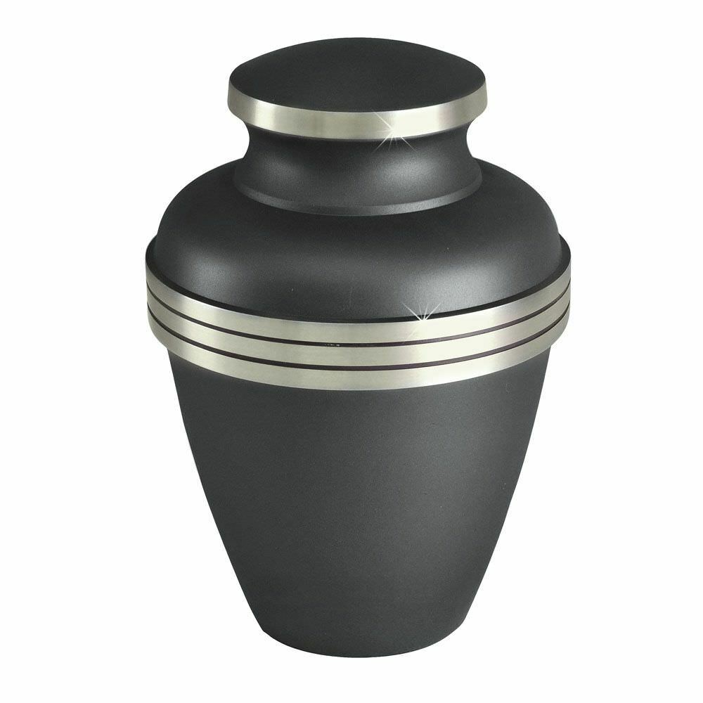 Large/Adult 228 Cubic Inches Black Brass Dover Funeral Cremation Urn for Ashes