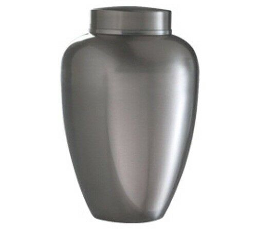 Silver Stainless Steel Vase 30 Cubic Inches Funeral Cremation Urn for Ashes