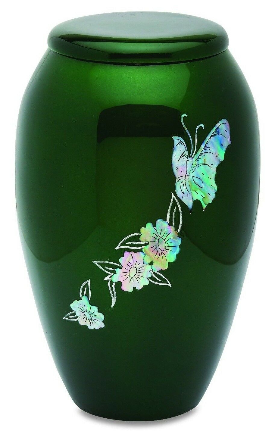 Green Butterfly 210 Cubic Inches Large/Adult Funeral Cremation Urn for Ashes