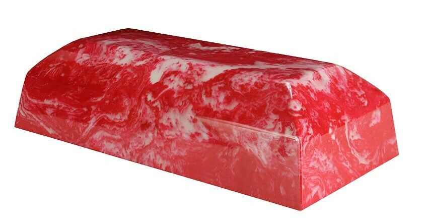 Large 298 Cubic Inches Red Zenith Cultured Marble Cremation Urn for Ashes